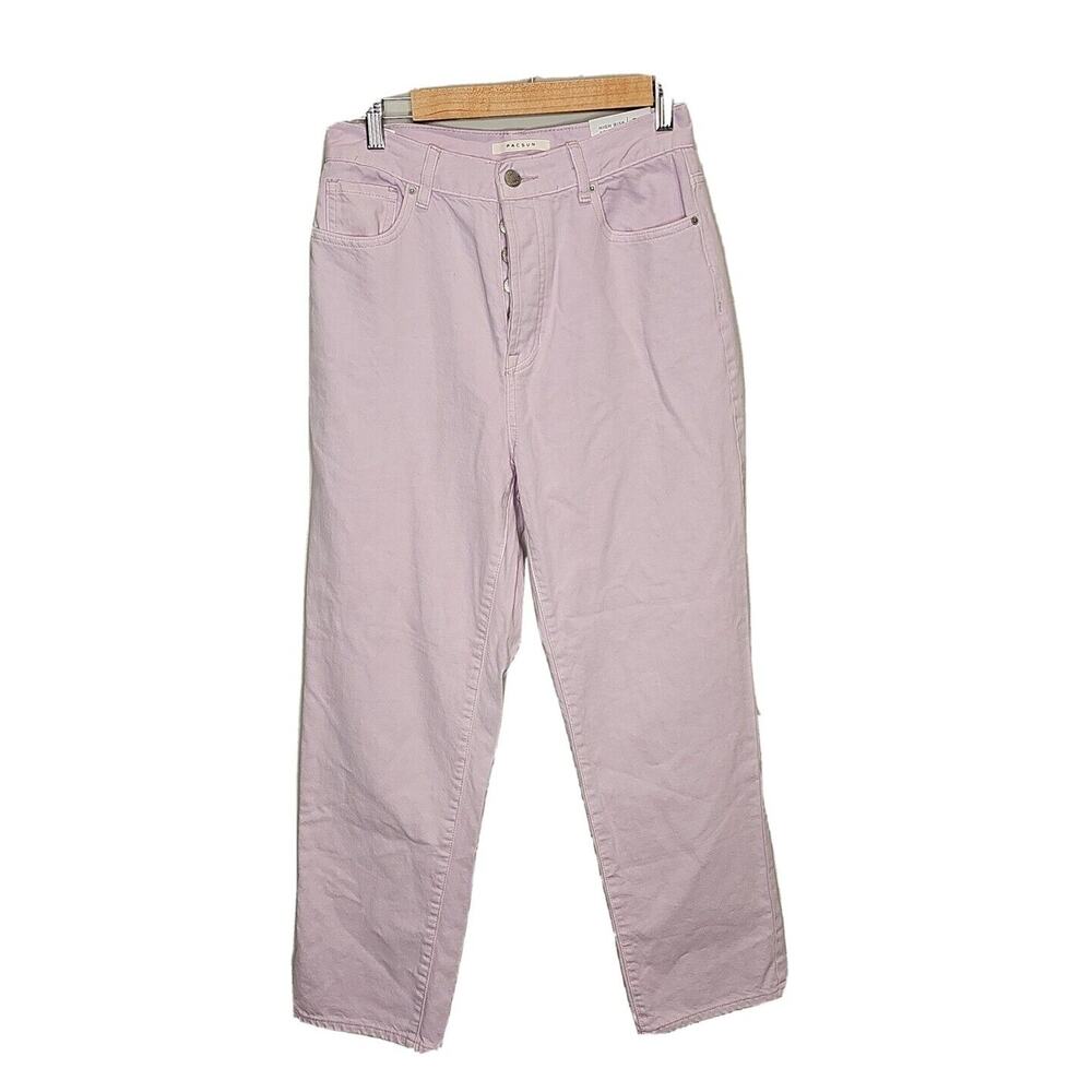 Pacsun Women's Lavender Purple High Rise Straight Button Fly Jeans Size 27‎